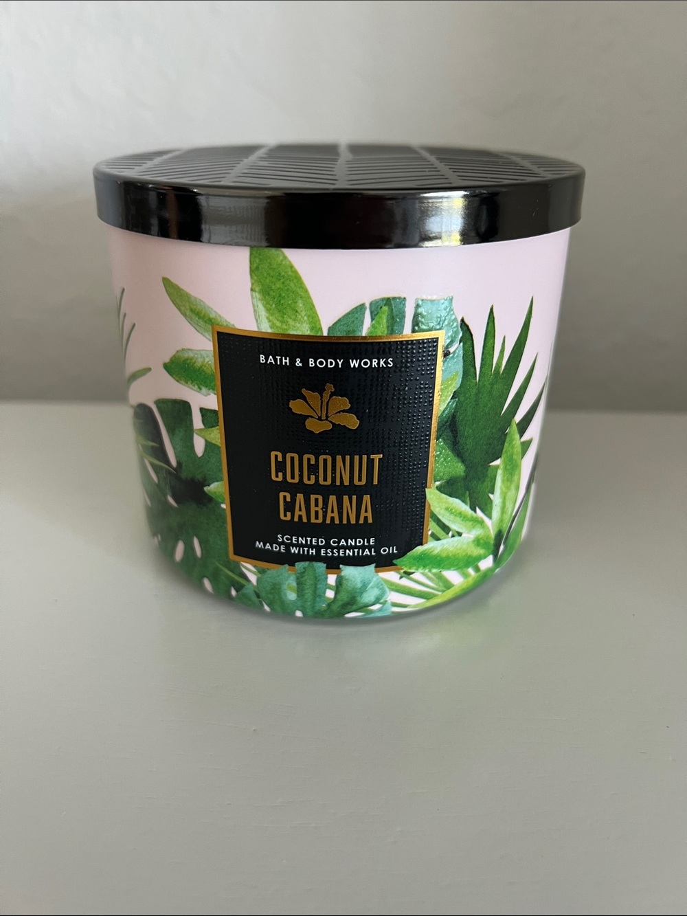 Bath & Body Works Coconut Cabana Scented Candle - Pink & Green